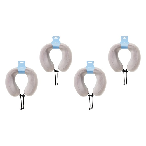 Pharmacy Health Memory Foam Neck Pillow Grey Pack of 4