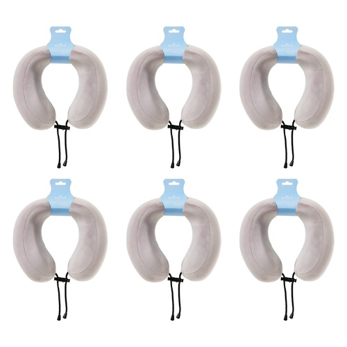 Pharmacy Health Memory Foam Neck Pillow Grey Pack of 6