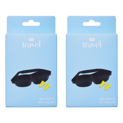 Pharmacy Health Eye Mask and Ear Plug Travel Set Pack of 2
