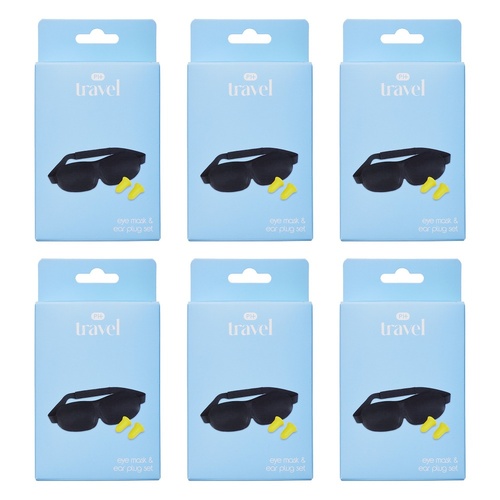 Pharmacy Health Eye Mask and Ear Plug Travel Set Pack of 6