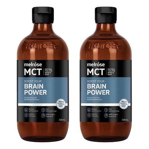 Melrose Health MCT Oil Brain Power 500mL Pack of 2