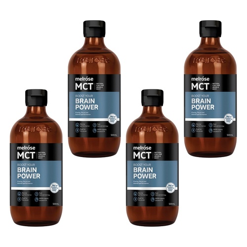 Melrose Health MCT Oil Brain Power 500mL Pack of 4