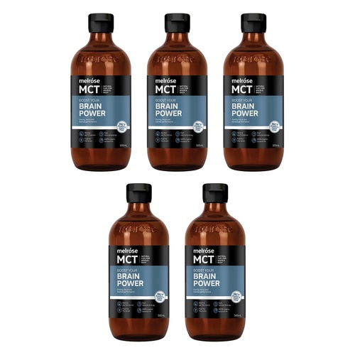 Melrose Health MCT Oil Brain Power 500mL Pack of 5