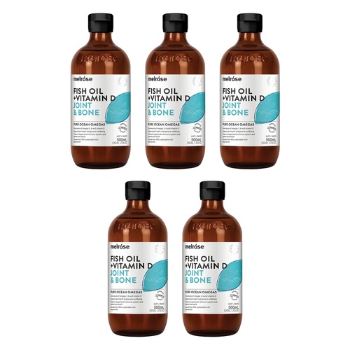 Melrose Fish Oil + Vitamin D Joint & Bone 500mL Pack of 5