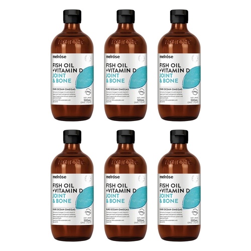 Melrose Fish Oil + Vitamin D Joint & Bone 500mL Pack of 6