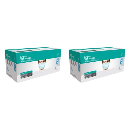 Aero Level 2 Surgical Mask 50 Pack Bundle of 2