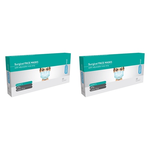 Aero Level 2 Surgical Mask 10 Pack Bundle of 2