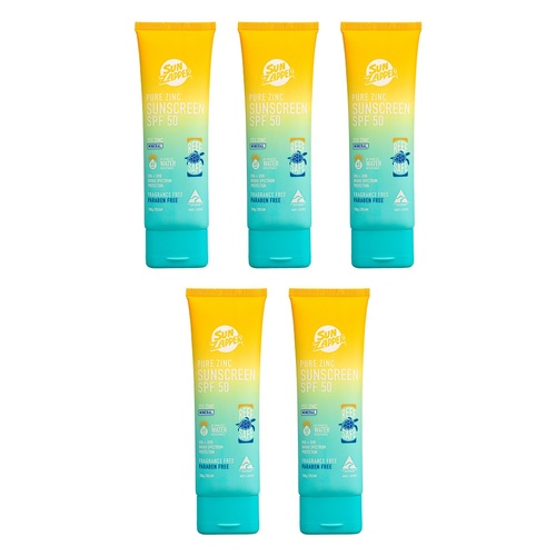 Sun Zapper Pure Zinc 25% Sunscreen SPF50 100mL Pack of 5