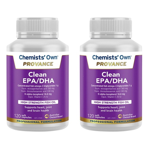 Chemists' Own Provance Clean EPA DHA Fish Oil 120 Capsules Pack of 2