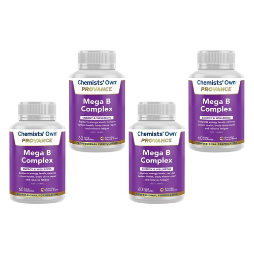 Chemists' Own Provance Mega B Complex 60 Capsules Pack of 4