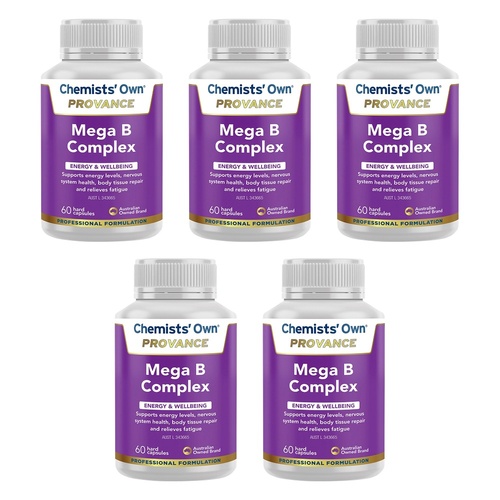 Chemists' Own Provance Mega B Complex 60 Capsules Pack of 5