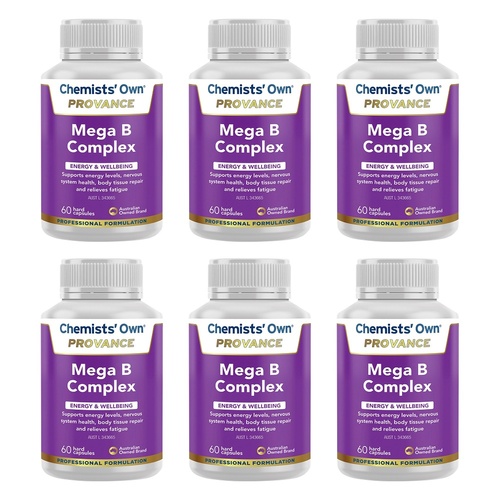 Chemists' Own Provance Mega B Complex 60 Capsules Pack of 6