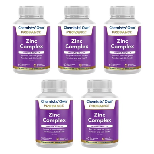 Chemists' Own Provance Zinc Complex 60 Tablets Pack of 5