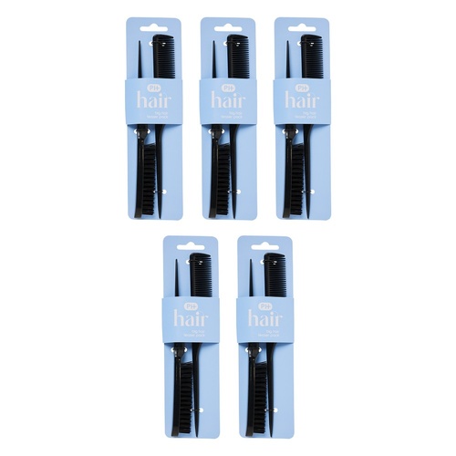 Pharmacy Health Big Hair Teaser Comb 2 Pack Bundle of 5