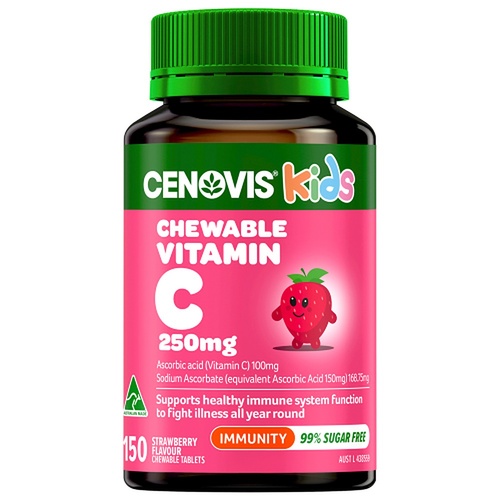 Cenovis Chewable Vitamin C 250mg Strawberry 150 Tablets