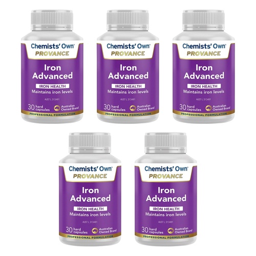 Chemists' Own Provance Iron Advanced 30 Capsules Pack of 5