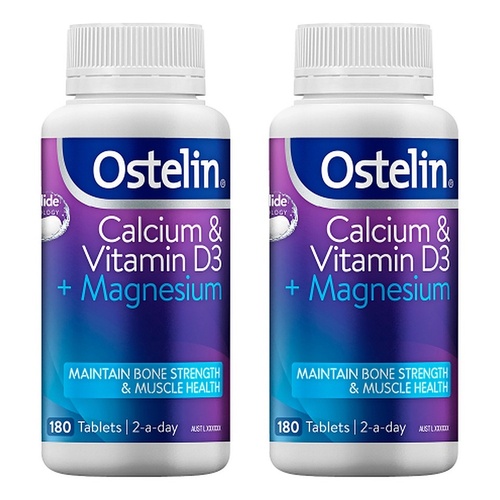 Ostelin Calcium & Vitamin D3 + Magnesium 180 Tablets Pack of 2