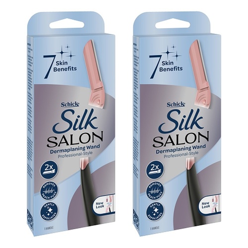 Schick Silk Salon Dermaplaning Wand Kit Pack of 2