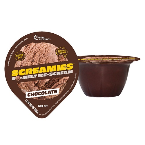 Screamies No Melt Ice Cream Chocolate 120g x 2 Pack x 6