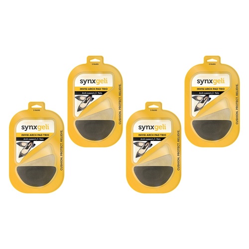 Synx Synxgeli Invisi Arch Pad Trio 3 Pairs Pack of 4
