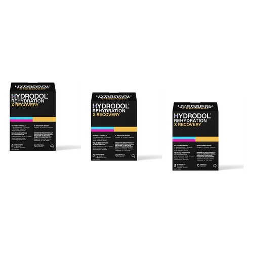 Hydrodol Rehydration Recovery Powder 10 Sachets Pack of 3