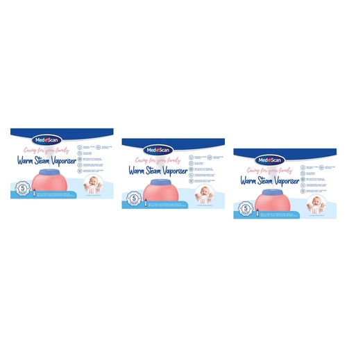 Medescan Warm Steam Vaporiser Pack of 3