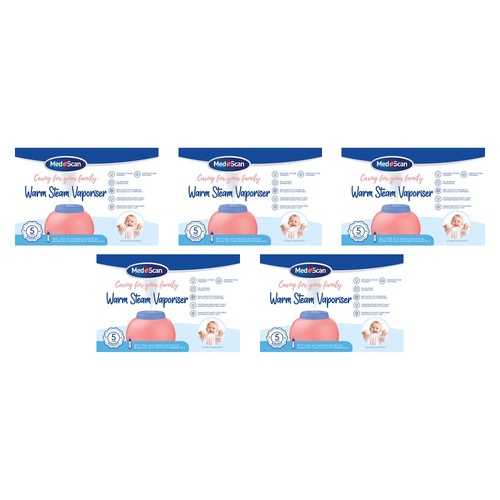 Medescan Warm Steam Vaporiser Pack of 5