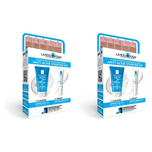 La Roche-Posay Effaclar Anti-Acne Starter Kit 2 Piece Set Pack of 2