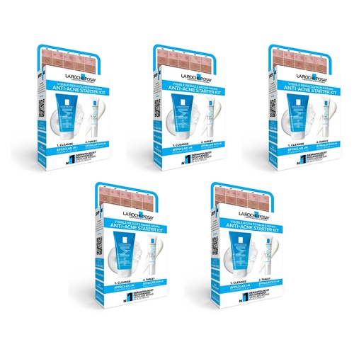 La Roche-Posay Effaclar Anti-Acne Starter Kit 2 Piece Set Pack of 5