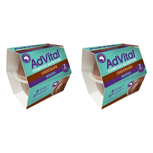 AdVital Chocolate Mousse 120g 2 Pack x 6 Bundle of 2