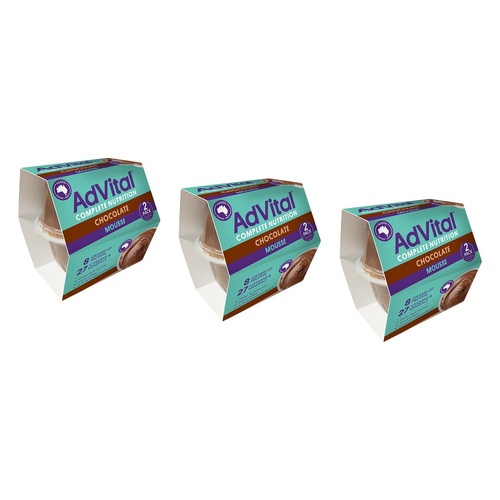 AdVital Chocolate Mousse 120g 2 Pack x 6 Bundle of 3