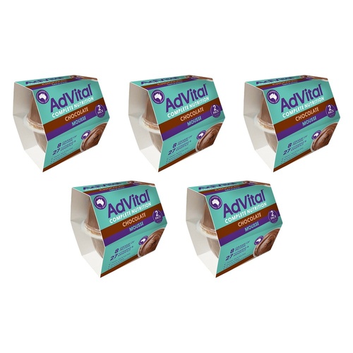 AdVital Chocolate Mousse 120g 2 Pack x 6 Bundle of 5
