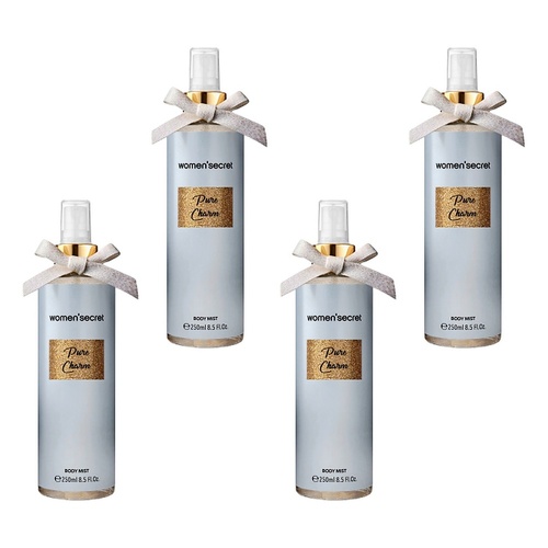 Women'Secret Pure Charm Body Mist 250mL Pack of 4