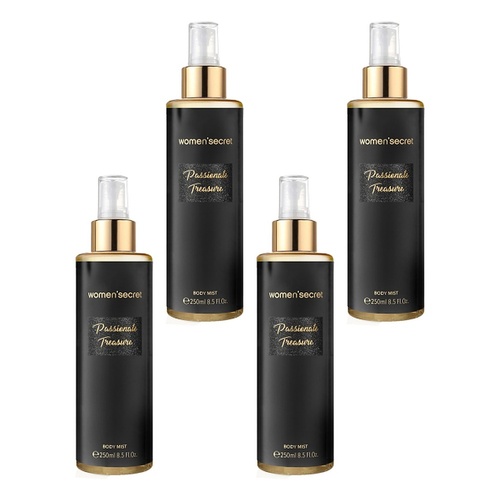 Women'Secret Passionate Treasure Body Mist 250mL Pack of 4