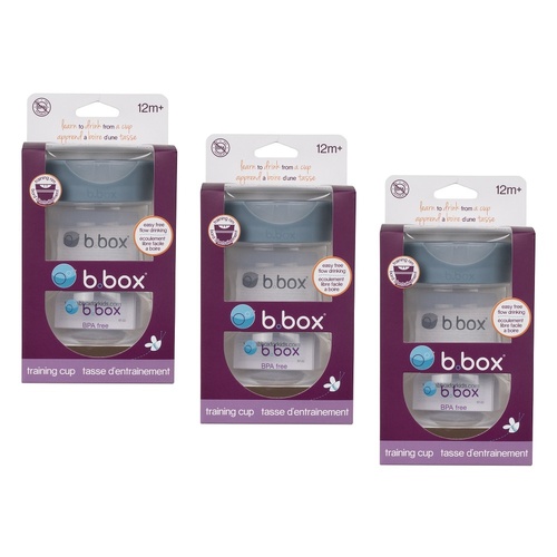 B.Box Training Cup Blue 240mL Pack of 3