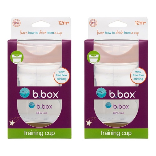 B.Box 240mL Training Rim Cup Blush Pack of 2