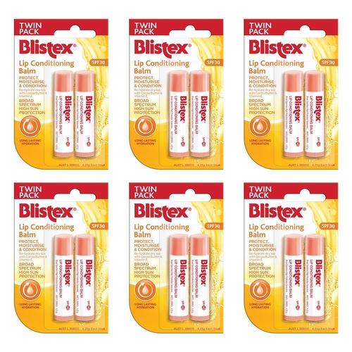 Blistex Lip Conditioning Balm SPF 30 2 Pack Bundle of 6