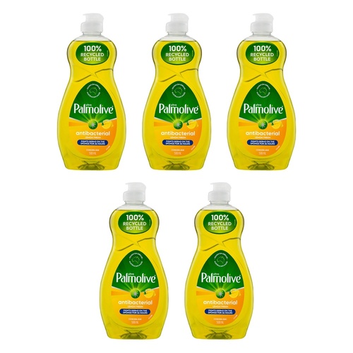 Palmolive Dishwashing Liquid Antibacterial Lemon Ultra 500mL Pack of 5