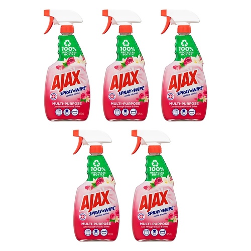 Ajax Spray n' Wipe Vanilla & Berries 475mL Pack of 5