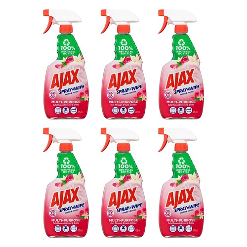 Ajax Spray n' Wipe Vanilla & Berries 475mL Pack of 6