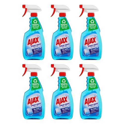 Ajax Spray n' Wipe Triple Action Glass Cleaner 500mL Pack of 6