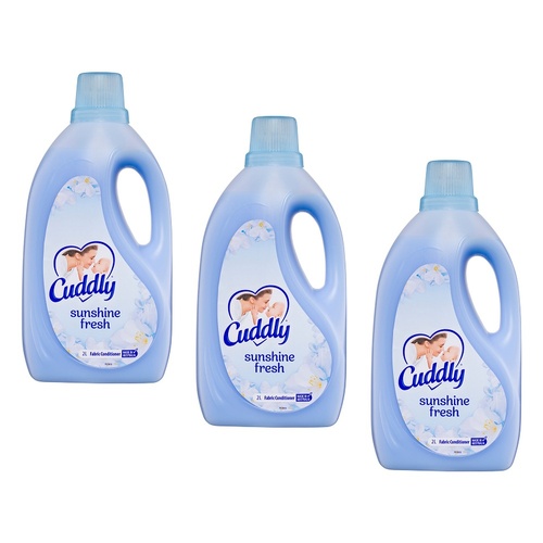 Cuddly Sunshine Fresh Fabric Conditioner 2L Laundry Softener x 6 Bundle of 3
