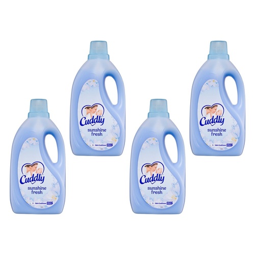 Cuddly Sunshine Fresh Fabric Conditioner 2L Laundry Softener x 6 Bundle of 4