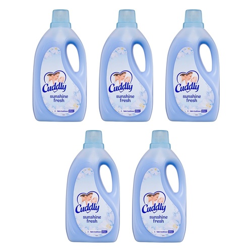 Cuddly Sunshine Fresh Fabric Conditioner 2L Laundry Softener x 6 Bundle of 5