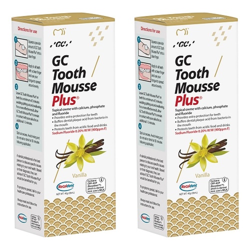 GC Tooth Mousse Plus Vanilla 40g Pack of 2