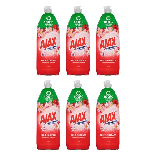 Ajax Floor Cleaner Tropical Breeze 750mL Pack of 6