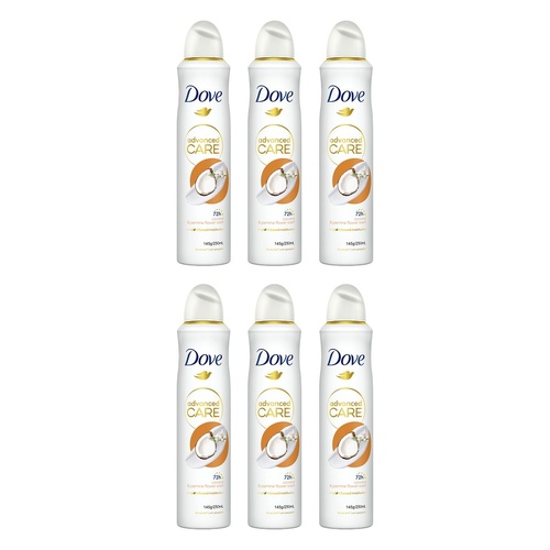 Dove Advanced Care 72h Anti-Perspirant Coconut & Jasmine Flower Scent Pack of 6