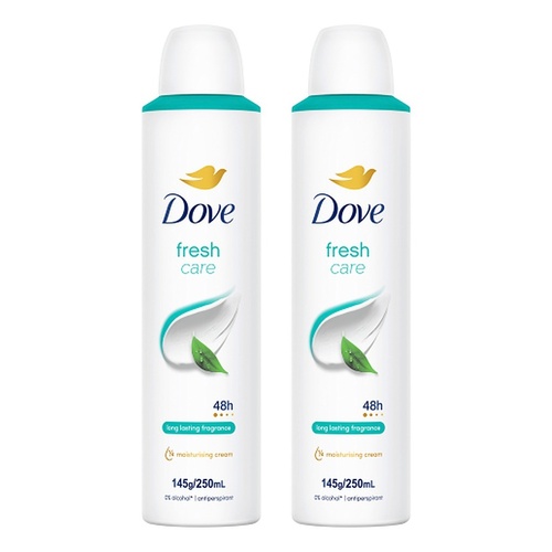 Dove Fresh 48h Anti-Perspirant 1/4 Moisturising Cream Citrus Scent Pack of 2