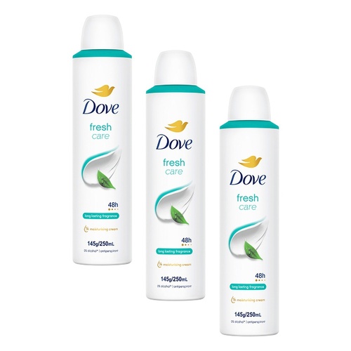 Dove Fresh 48h Anti-Perspirant 1/4 Moisturising Cream Citrus Scent Pack of 3