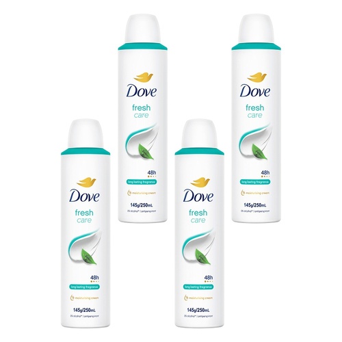 Dove Fresh 48h Anti-Perspirant 1/4 Moisturising Cream Citrus Scent Pack of 4